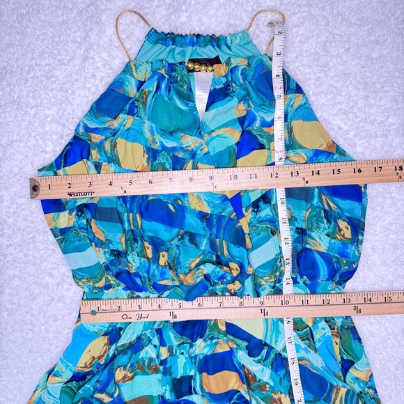 mark. Hi-Low Maxi Dress Green Multicolor Sz S - Picture 6 of 11